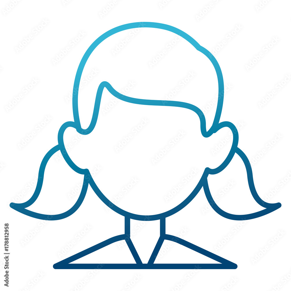 Fototapeta premium Woman faceless avatar icon vector illustration graphic design