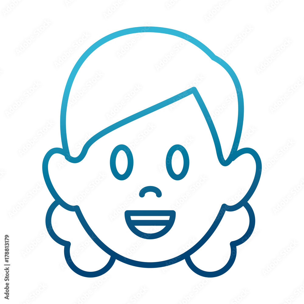 Woman smiling cartoon icon vector illustration graphic design