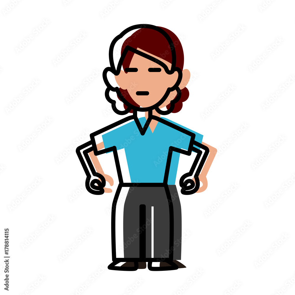 Woman relaxing with eyes closed icon vector illustration graphic design