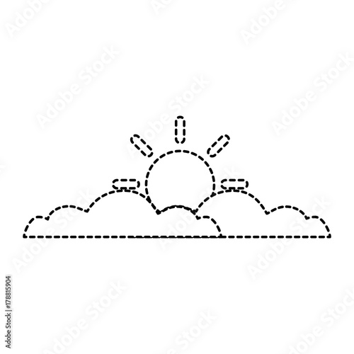 cloud sky silhouette with sun