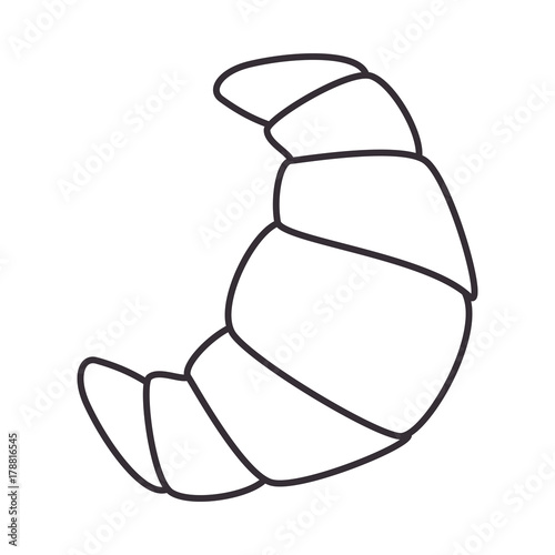delicious croissant isolated icon