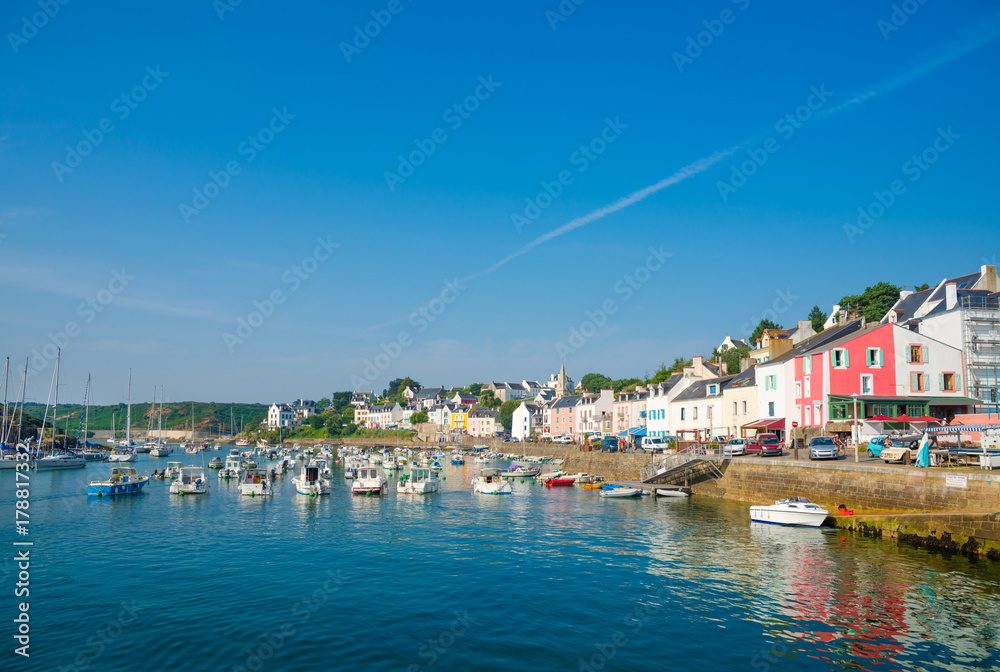 Port of Sauzon at island Belle Ile en Mer, France