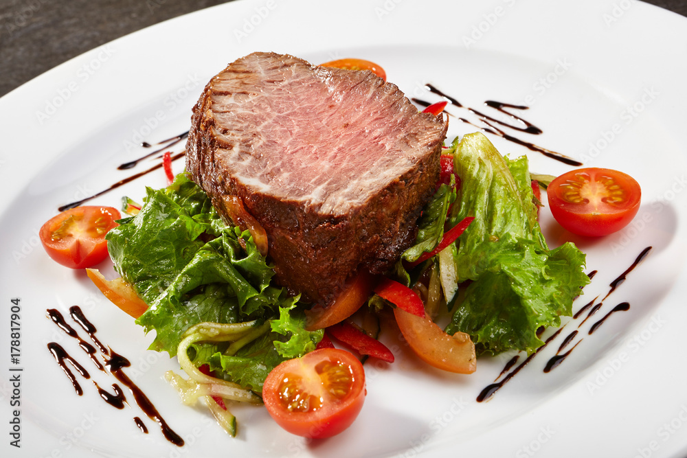 Gastronomic menu of luxury restaurant