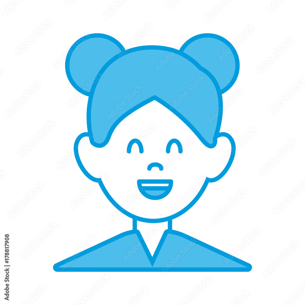 Woman smiling cartoon icon vector illustration graphic design Woman smiling cartoon icon vector illustration graphic design