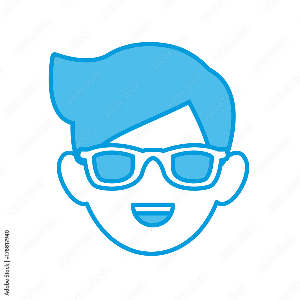 Man with glasses icon vector illustration graphic design Man with glasses icon vector illustration graphic design
