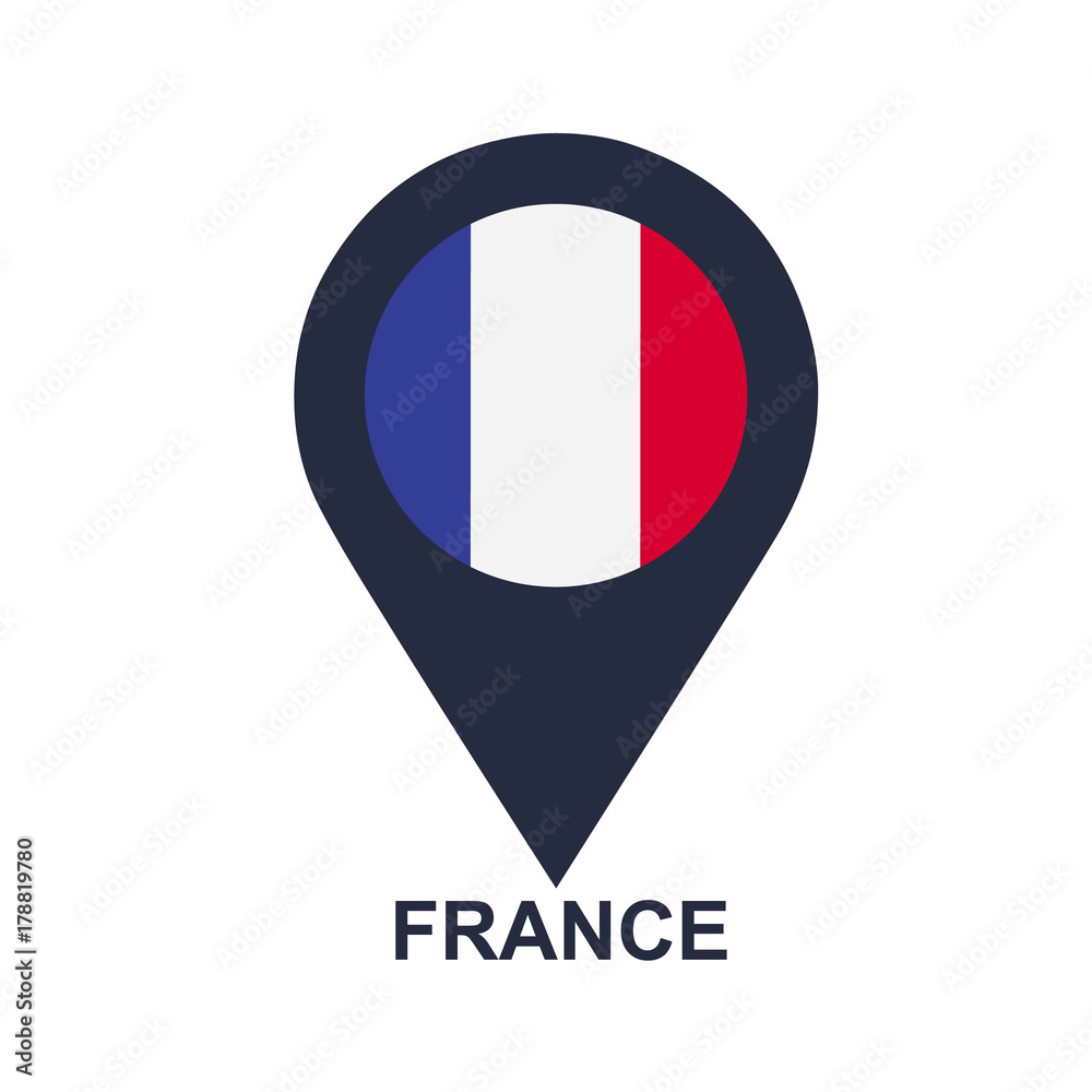 French-pin-flag-vector French-pin-flag-vector