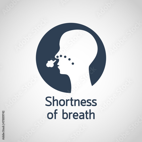 Shortness of Breath vector logo icon illustration