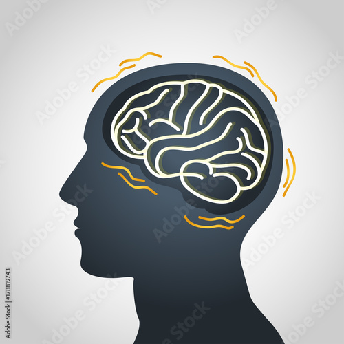 Parkinson’s disease vector logo icon illustration