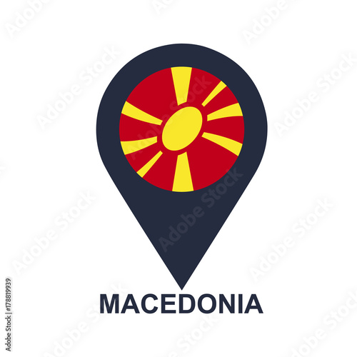 Macedonian-pin-flag-vector