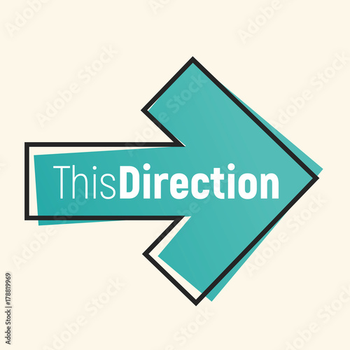 Illustrated vector arrow.