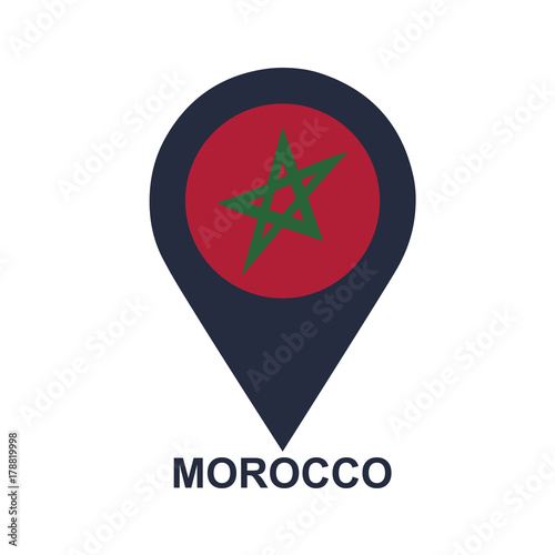 Moroccan-pin-flag-vector
