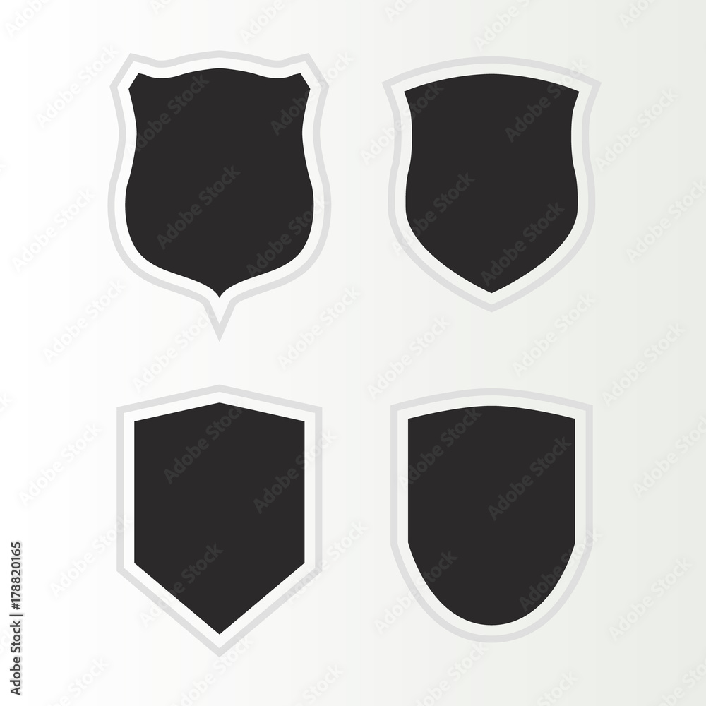 Illustrated shield banners.