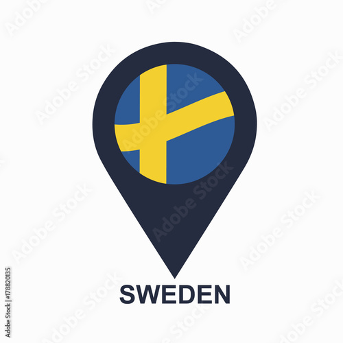 Swedish-pin-flag-vector