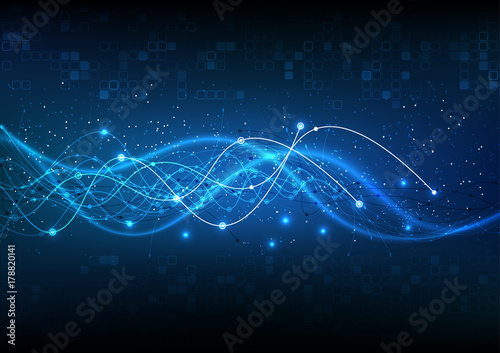 vector background abstract technology communication data Science