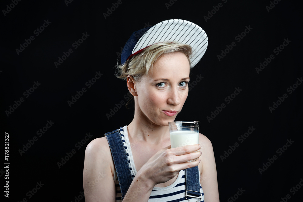 woman drinking milk woman drinking milk