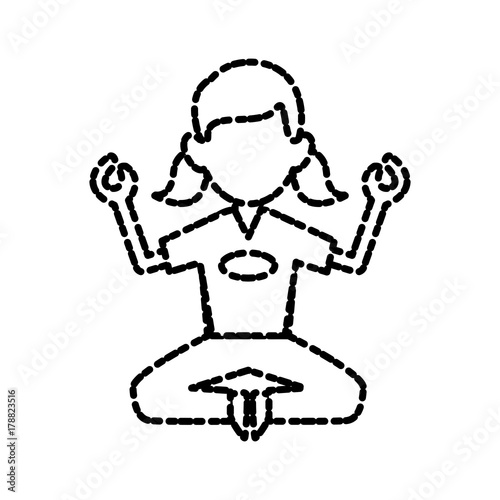 Woman doing yoga icon vector illustration graphic design