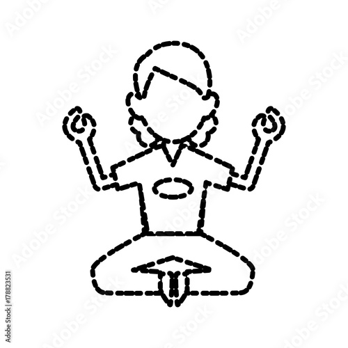 Woman doing yoga icon vector illustration graphic design