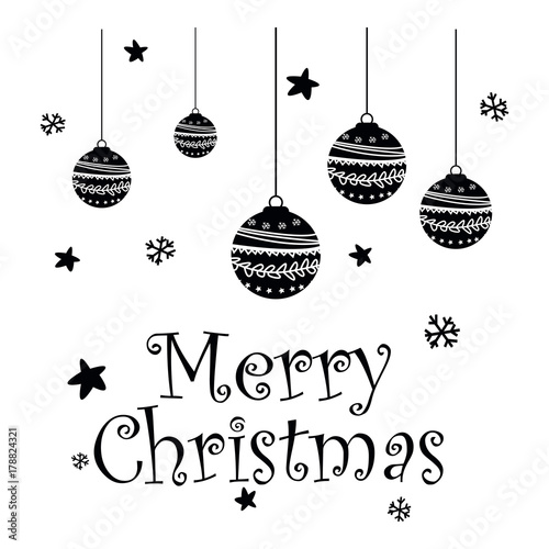 Merry Christmas letering Christmas typographic label for Xmas and New Year holidays design. Letering vector illustration Decoratio