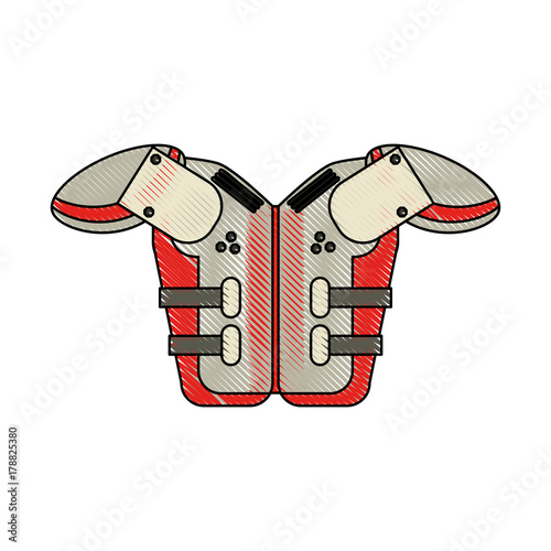 under armour american football related icon image vector illustration design