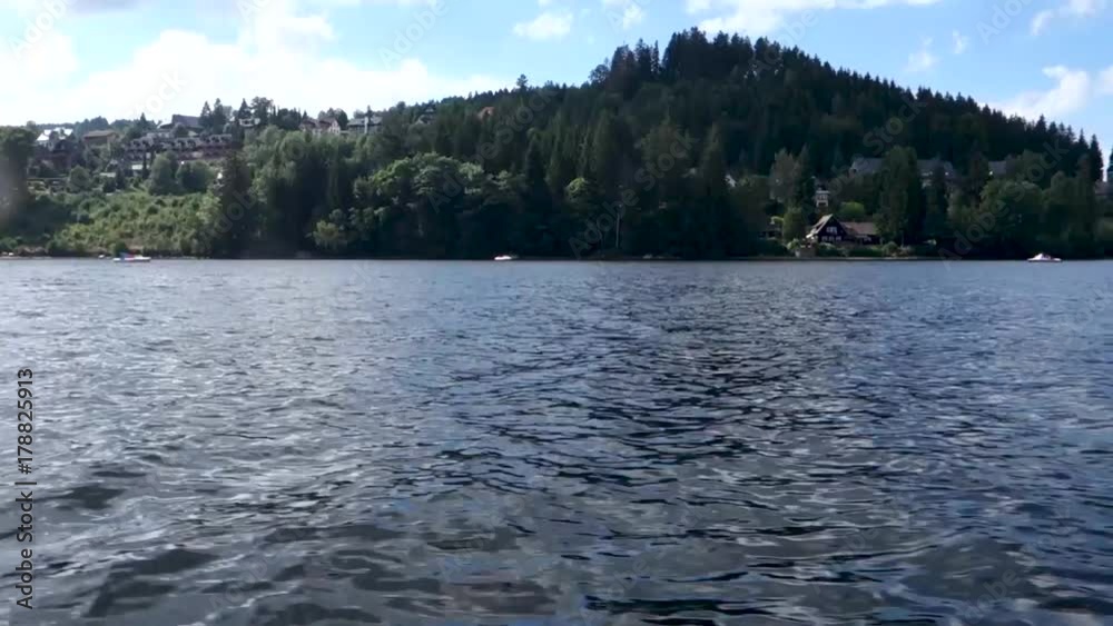 Sailing the Titisee Lake in the Black Forest of Germany