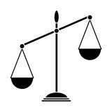 balance scale isolated icon