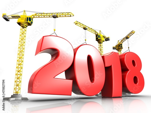 3d 2018 year sign
