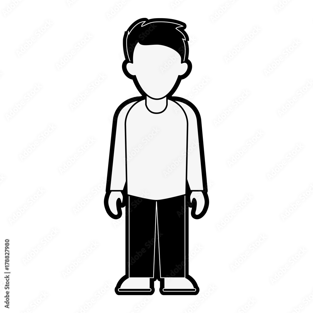Young man avatar full body icon image vector illustration Young man avatar full body icon image vector illustration