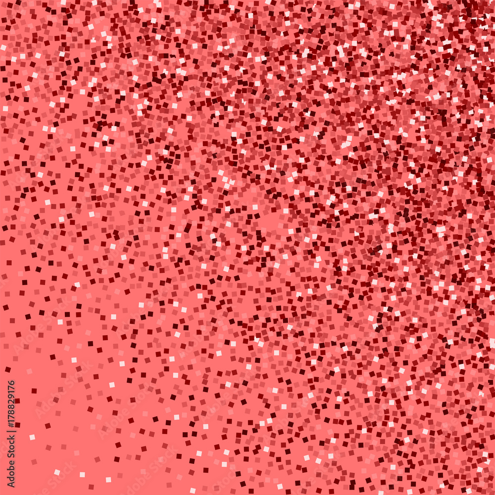 Red gold glitter. Random gradient scatter with red gold glitter on pink background. Sightly Vector illustration. Red gold glitter. Random gradient scatter with red gold glitter on pink background. Sightly Vector illustration.