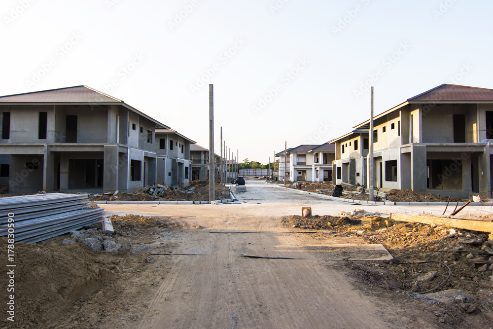 Building and Construction site of new home at Thailand 