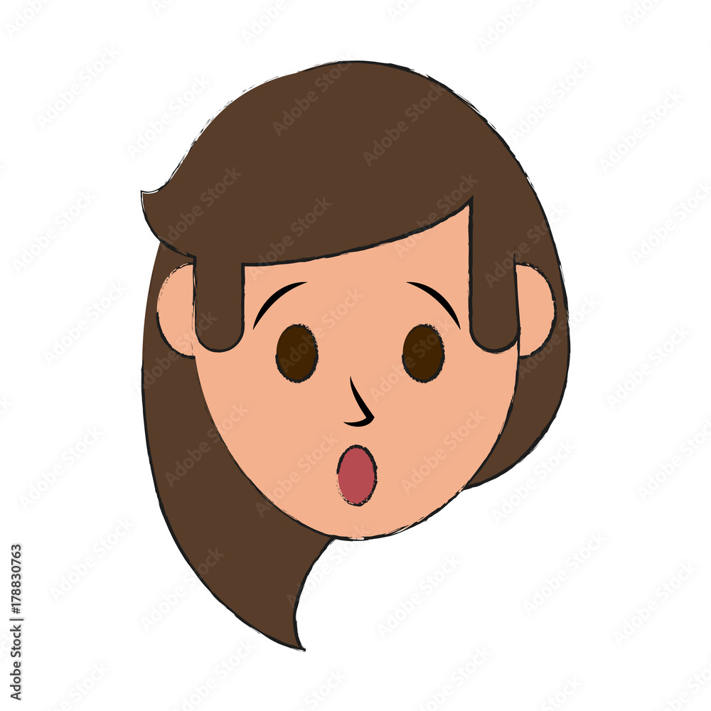 woman confused face icon image vector illustration design woman confused face icon image vector illustration design