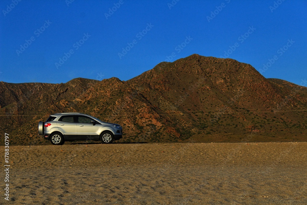 Mountainous landscape in the desert