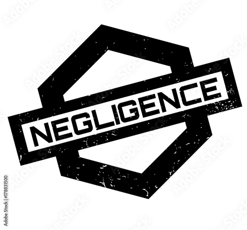 Negligence rubber stamp. Grunge design with dust scratches. Effects can be easily removed for a clean, crisp look. Color is easily changed.