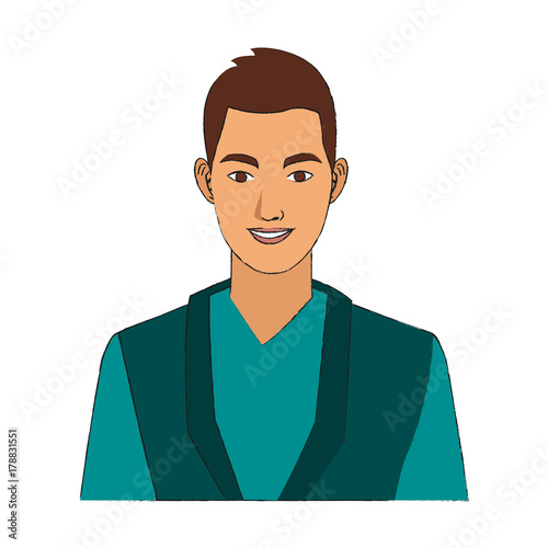 businessman handsome portrait icon image vector illustration design