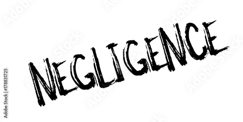 Negligence rubber stamp. Grunge design with dust scratches. Effects can be easily removed for a clean, crisp look. Color is easily changed.