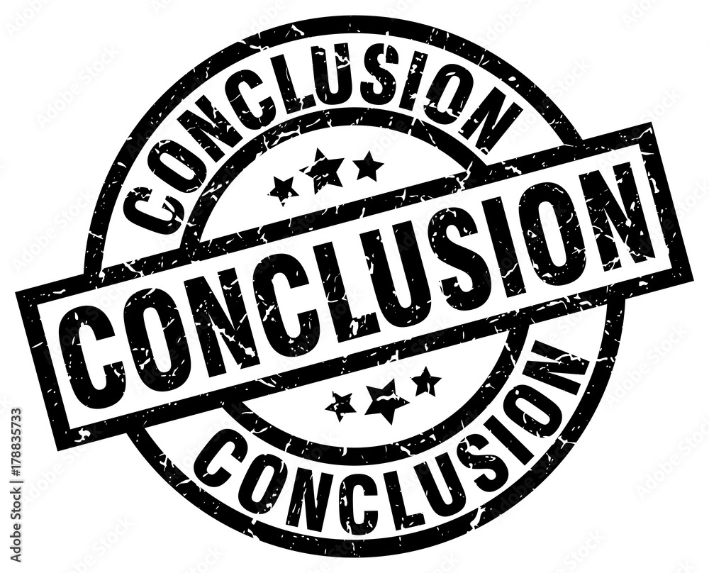 conclusion round grunge black stamp conclusion round grunge black stamp