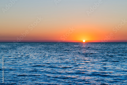 Beautiful sunset over sea