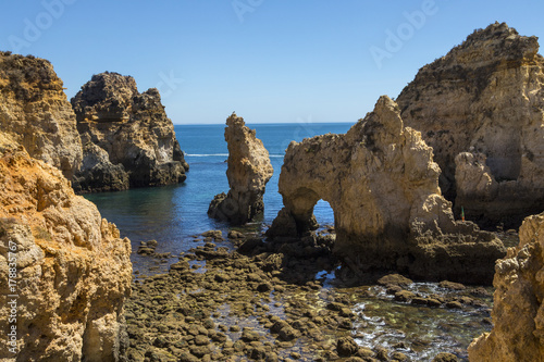 Grottos at Ponta da Piedade in Portugal