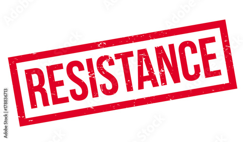 Resistance rubber stamp. Grunge design with dust scratches. Effects can be easily removed for a clean, crisp look. Color is easily changed.