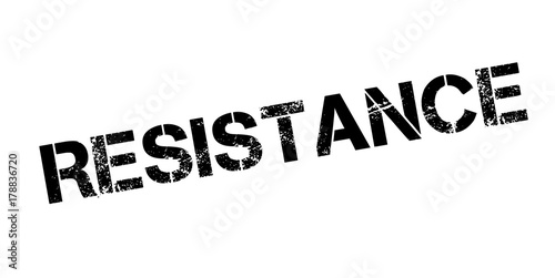 Resistance rubber stamp. Grunge design with dust scratches. Effects can be easily removed for a clean, crisp look. Color is easily changed.