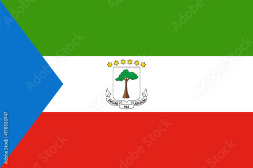 Official vector flag of Equatorial Guinea photo