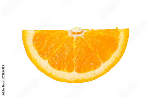 Orange fruit.Sliced orange isolated white background.