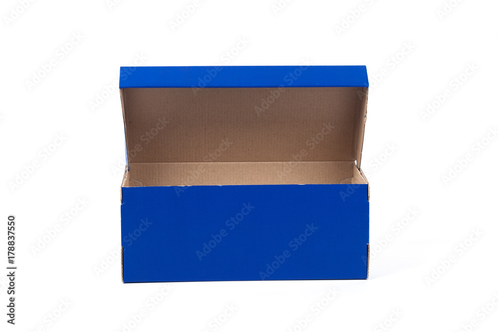 blue box gift on white background blue box gift on white background