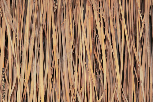 the  background of stripe  brown thatch  texture
