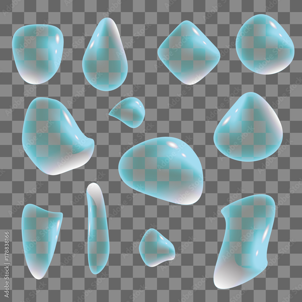 Vector illustration of soap bubbles on transparent background. Stock ...