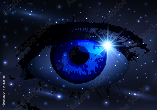 espace - œil - rêve - univers - imaginaire - imagination - astronomie - méditation - cosmos
