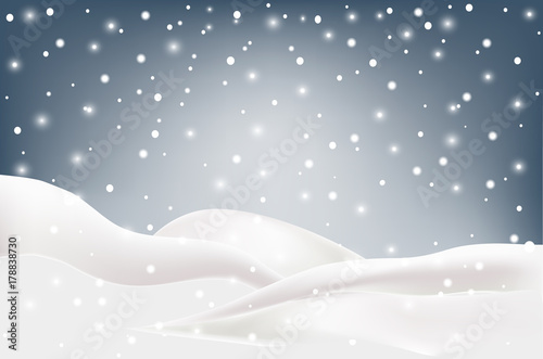 Christmas card with snow