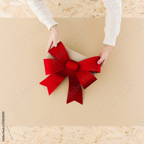 Handmade sparkle christmas bow