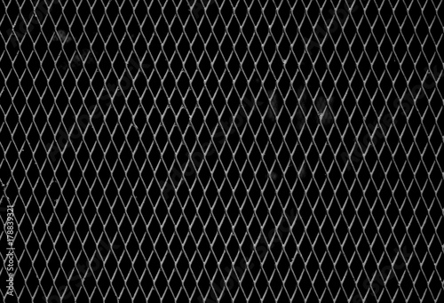 Quadro em tela Steel grating - monochrome