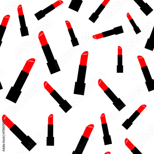 Seamless vector pattern with lipsticks. Nice vector background, perfect for wallpaper, wrapping paper or textile.