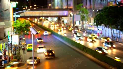 Timelapse of traffic security camera surveillance (CCTV)